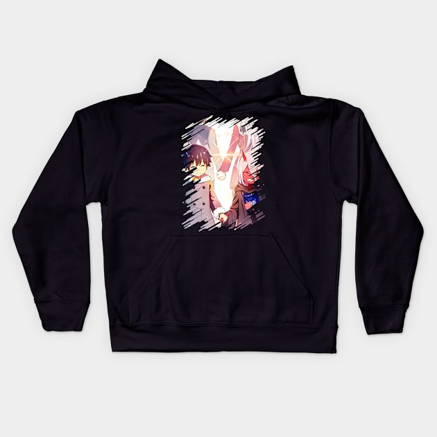 Hiro and Zero Two Kids Hoodie by EnderZoloto